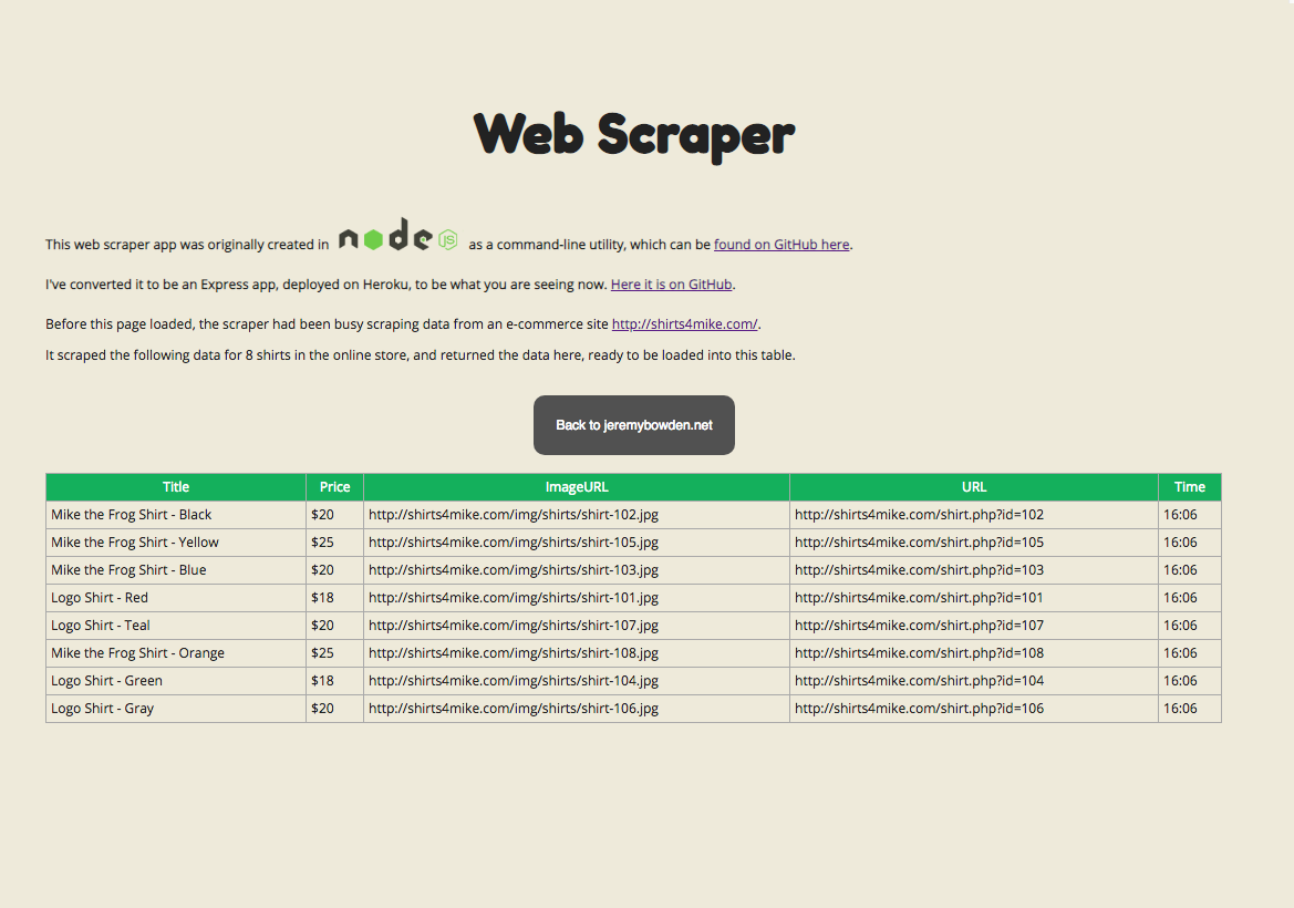 Web Scraper